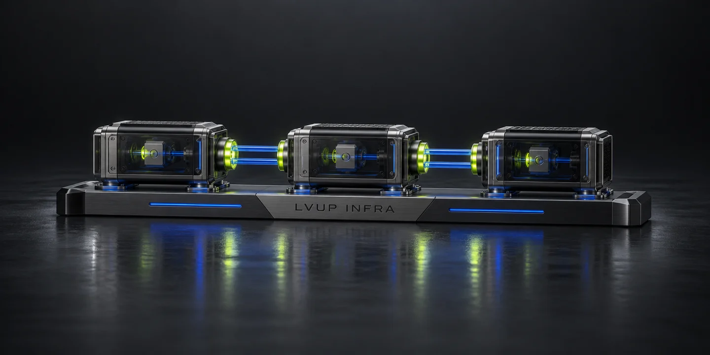 LVUP INFRA: соединённые узлы подготовленной отправляющей инфраструктуры