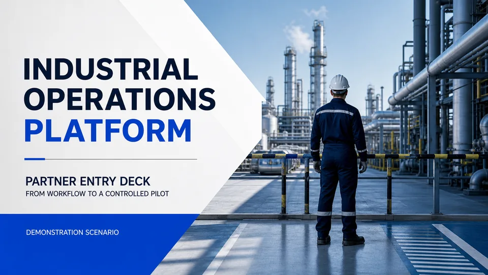Industrial Operations Platform — Partner Entry Deck, слайд 1 из 8