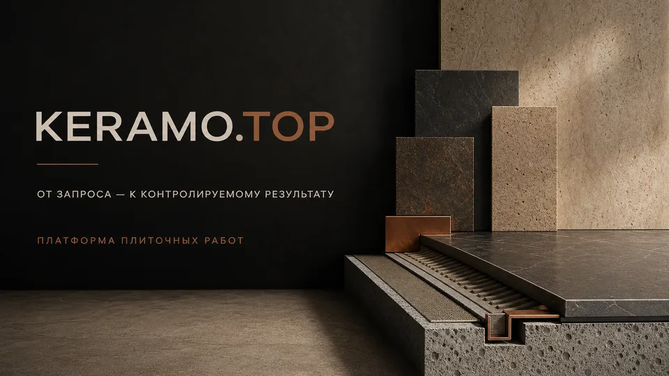 KERAMO.TOP — контролируемый маршрут плиточных работ, слайд 1 из 8